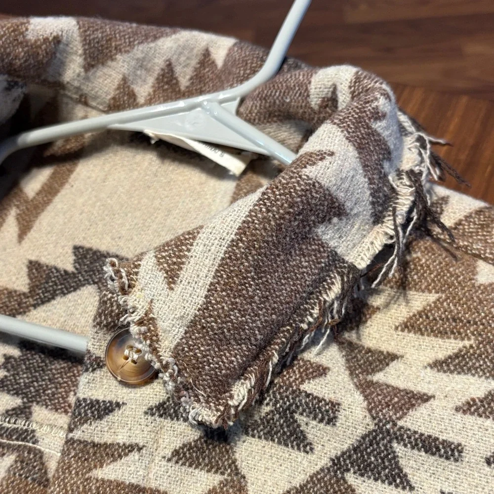 Brown Patterned Jacket/Shacket - Picture 5 of 5
